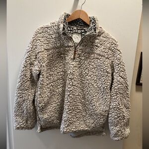 Thread & Supply Cozy Sherpa Pullover Jacket - Cream